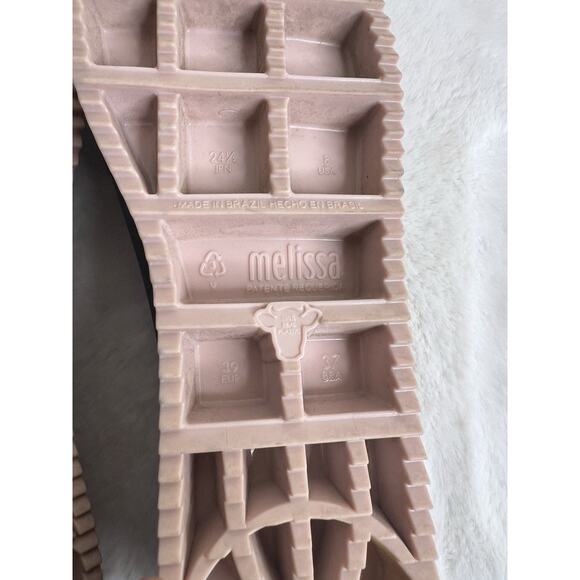 Melissa Puzzle Rubber Flats Shoes Womens 8 Black Multicolor - Picture 5 of 6